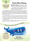 Devotional titled “Can’t Run Away” featuring Jonah’s story with a smiling whale and Jonah 1:3 scripture.