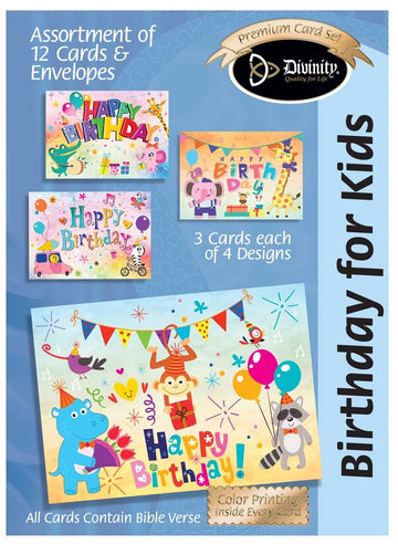 Boxed Cards: Birthday For Kids-Cute Animals by Divinity Boutique